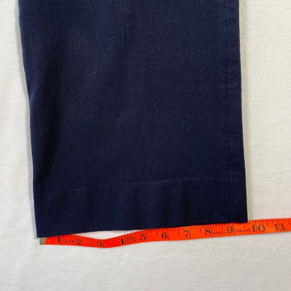 Banana Republic Logan Trousers Navy Blue Cotton Blend Stretch Size 10 L - Picture 13 of 16